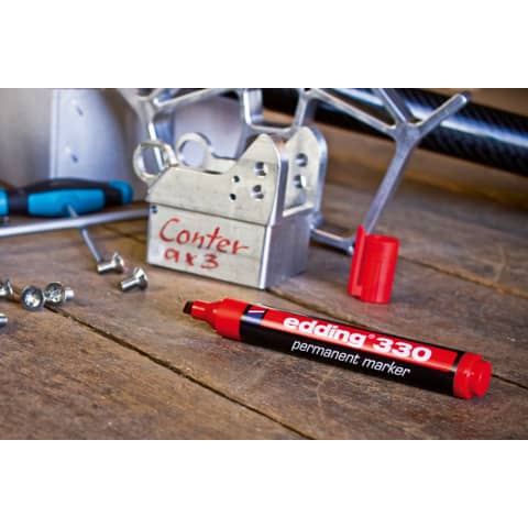 Marcatore permanente edding 330 punta scalpello 1-5 mm nero E-330 001